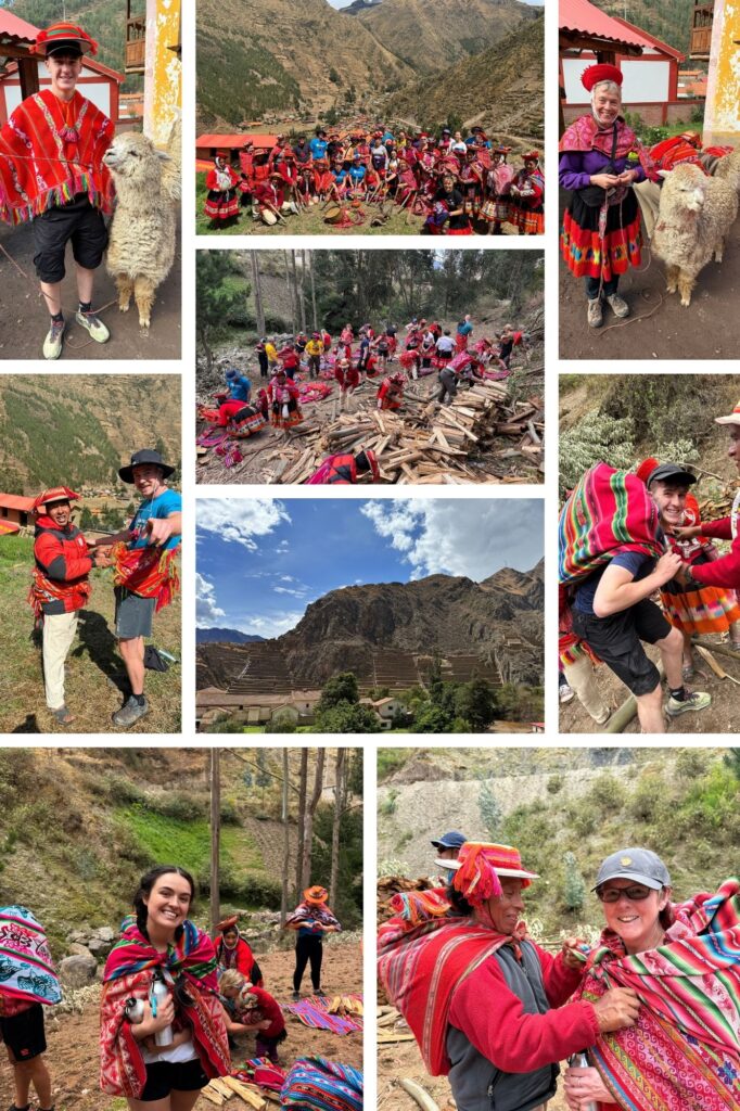 A collage of photos in Peru