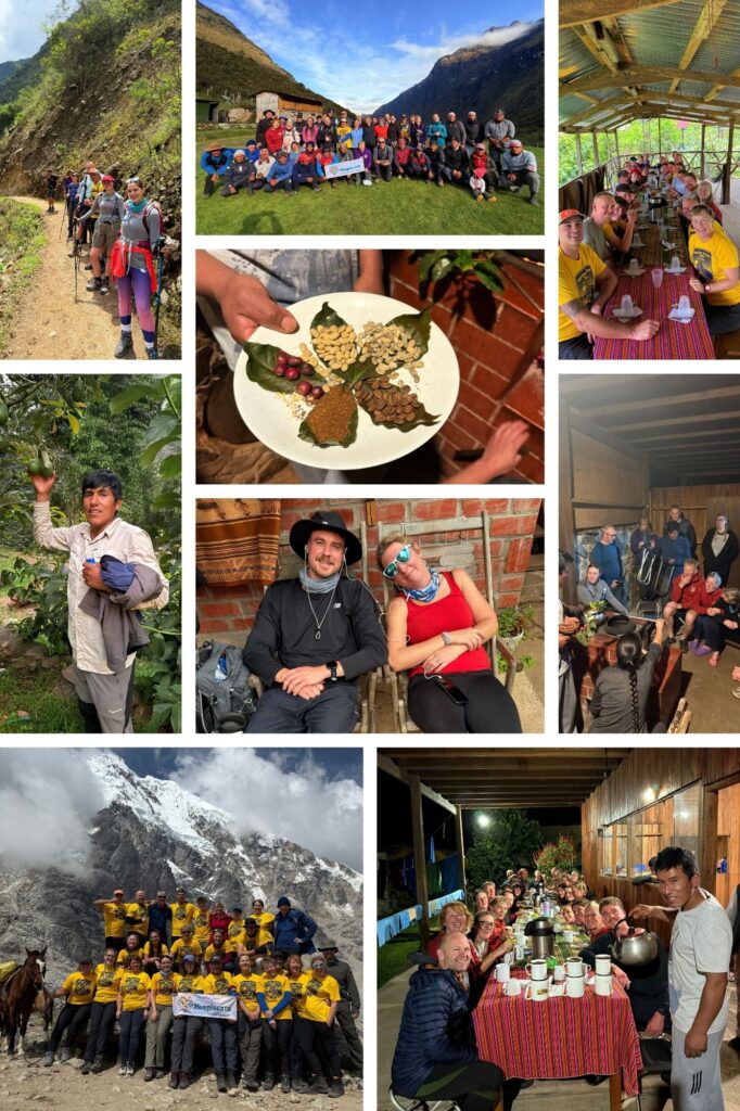 A collage of photos in Peru