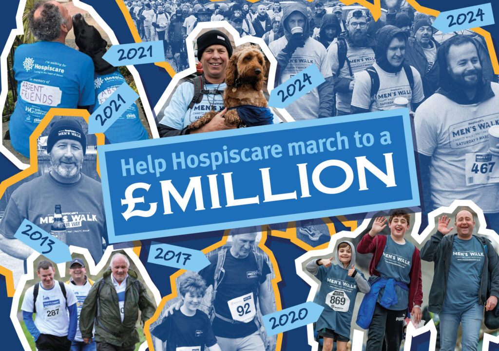 Hospiscare Men's Walk march to a million graphic